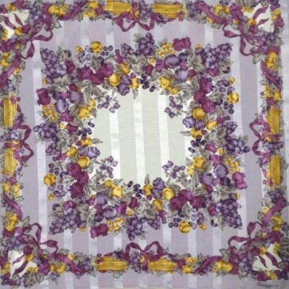 Burberry Nova Check Floral Print Silk Scarf - Picture 1 of 3